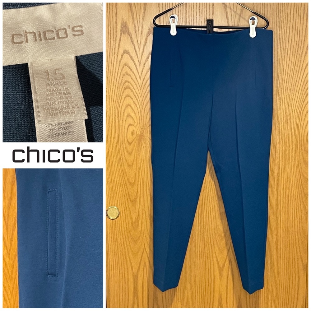 Chico’s Dress Ankle Pants, Royal Blue, Chico’s Sz 1.5 (standard Sz 10)